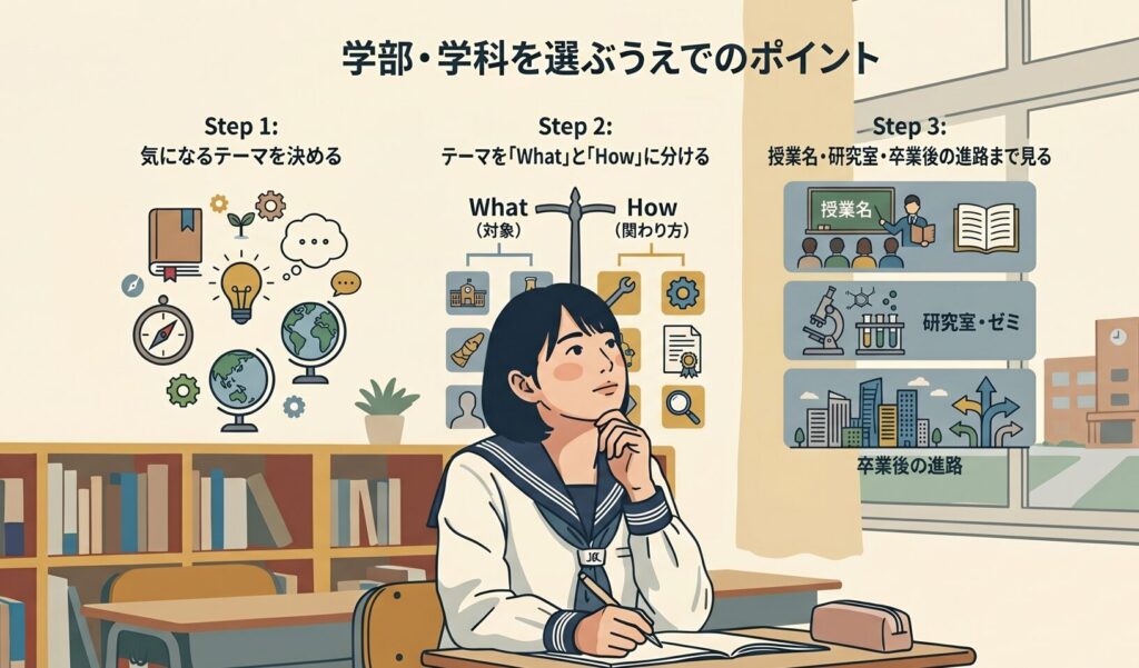 学部・学科を選ぶうえでのポイント